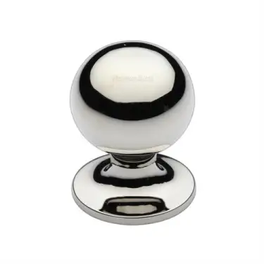 Click Here To Enlarge This Photo Of C8321 25-PNF Heritage Brass Cabinet Knob Ball Design 25mm Polished Nickel finish