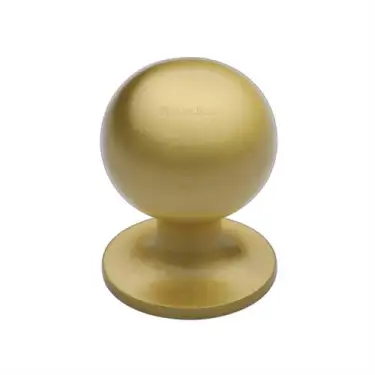 Click Here To Enlarge This Photo Of C8321 25-SB Heritage Brass Cabinet Knob Ball Design 25mm Satin Brass finish