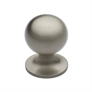 Click Here To Enlarge This Photo Of C8321 25-SN Heritage Brass Cabinet Knob Ball Design 25mm Satin Nickel finish