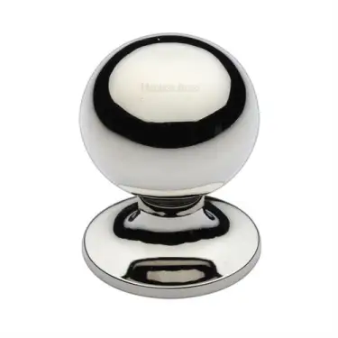 Click Here To Enlarge This Photo Of C8321 32-PNF Heritage Brass Cabinet Knob Ball Design 32mm Polished Nickel finish
