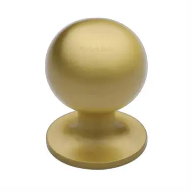 Click Here To Enlarge This Photo Of C8321 32-SB Heritage Brass Cabinet Knob Ball Design 32mm Satin Brass finish