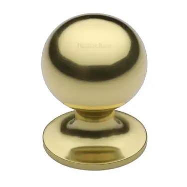 Click Here To Enlarge This Photo Of C8321 38-PB Heritage Brass Cabinet Knob Ball Design 38mm Polished Brass finish