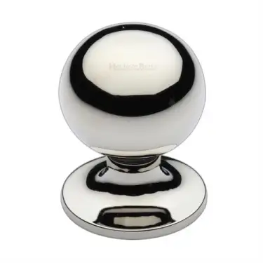 Click Here To Enlarge This Photo Of C8321 38-PNF Heritage Brass Cabinet Knob Ball Design 38mm Polished Nickel finish