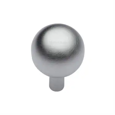 Click Here To Enlarge This Photo Of C8323 22-SC Heritage Brass Cabinet Knob Sphere Design 22mm Satin Chrome finish