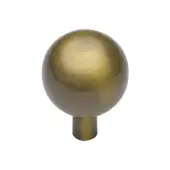 C8323 28-AT Heritage Brass Cabinet Knob Sphere Design 28mm Antique Brass finish