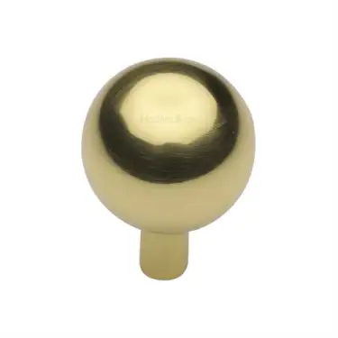 Click Here To Enlarge This Photo Of C8323 28-PB Heritage Brass Cabinet Knob Sphere Design 28mm Polished Brass finish