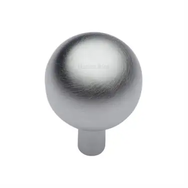 Click Here To Enlarge This Photo Of C8323 28-SC Heritage Brass Cabinet Knob Sphere Design 28mm Satin Chrome finish