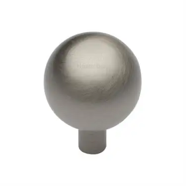 Click Here To Enlarge This Photo Of C8323 28-SN Heritage Brass Cabinet Knob Sphere Design 28mm Satin Nickel finish