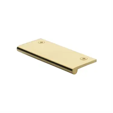 Click Here To Enlarge This Photo Of EP100-38-PB Heritage Brass EP Edge Pull Cabinet Handle 100mm Polished Brass finish