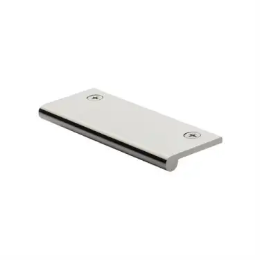 Click Here To Enlarge This Photo Of EP100-38-PNF Heritage Brass EP Edge Pull Cabinet Handle 100mm Polished Nickel finish