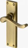 V803-AT Heritage Brass Door Handle Lever Latch Bedford Design Antique Brass Finish