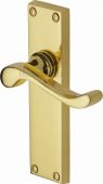 V803-PB Heritage Brass Door Handle Lever Latch Bedford Design Polished Brass Finish