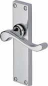 V803-PC Heritage Brass Door Handle Lever Latch Bedford Design Polished Chrome Finish