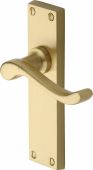 V803-SB Heritage Brass Door Handle Lever Latch Bedford Design Satin Brass Finish