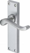V803-SC Heritage Brass Door Handle Lever Latch Bedford Design Satin Chrome Finish