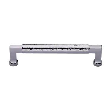 Click Here To Enlarge This Photo Of HAM0312 160-PC Heritage Brass Cabinet Pull Bauhaus Hammered Design 160mm ctc Polished Chrome Finish