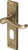 V805-AT Heritage Brass Door Handle For Oval Profile Plate Bedford Design Antique Brass Finish