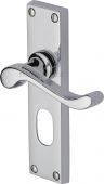 V805-PC Heritage Brass Door Handle For Oval Profile Plate Bedford Design Polished Chrome Finish