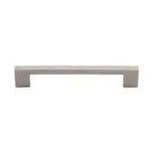 HAM0337 96-SN Heritage Brass Cabinet Pull Metro Hammered Design 96mm ctc Satin Nickel Finish