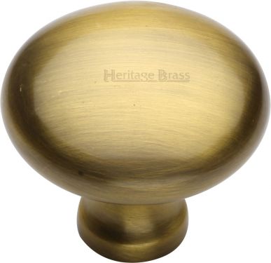 Click Here To Enlarge This Photo Of C113 38-AT Heritage Brass Cabinet Knob Victorian Round Design 38mm Antique Brass Finish