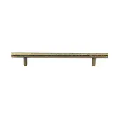 HAM0361 203-AT Heritage Brass Cabinet Pull T-Bar Hammered Design 203mm ctc Antique Brass Finish