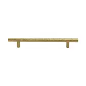 HAM0361 203-SB Heritage Brass Cabinet Pull T-Bar Hammered Design 203mm ctc Satin Brass Finish