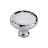 HAM113 38-PC Heritage Brass Cabinet Knob Victorian Round Hammered Design 38mm Polished Chrome finish
