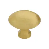 HAM114 32-SB Heritage Brass Cabinet Knob Victorian Oval Hammered Design 32mm Satin Brass finish