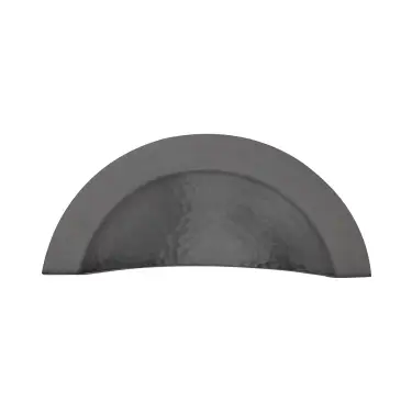 Click Here To Enlarge This Photo Of HAM1730-MB Heritage Brass Drawer Cup Pull Crescent Hammered Design Matt Bronze finish