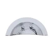 HAM1730-PC Heritage Brass Drawer Cup Pull Crescent Hammered Design Polished Chrome finish