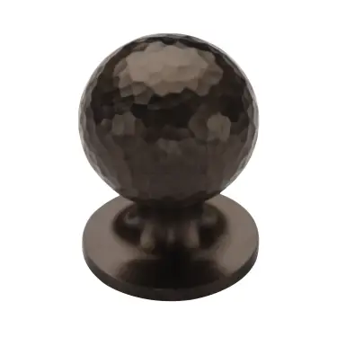 Click Here To Enlarge This Photo Of HAM8321 32-MB Heritage Brass Cabinet Knob Ball Hammered Design 32mm Matt Bronze finish