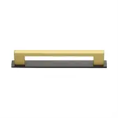 PL0337 128-BSB Heritage Brass Cabinet Pull Metro Design with Plate 128mm ctc Matt Bronze/Satin Brass Finish