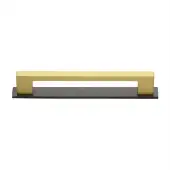 PL0337 160-BSB Heritage Brass Cabinet Pull Metro Design with Plate 160mm ctc Matt Bronze/Satin Brass Finish