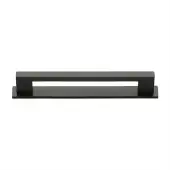 PL0337 160-MB Heritage Brass Cabinet Pull Metro Design with Plate 160mm ctc Matt Bronze Finish