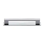PL0337 160-PC Heritage Brass Cabinet Pull Metro Design with Plate 160mm ctc Polished Chrome Finish