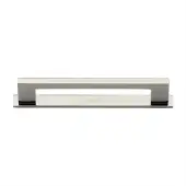 PL0337 160-PNF Heritage Brass Cabinet Pull Metro Design with Plate 160mm ctc Polished Nickel Finish