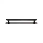 PL4410 128-MB Heritage Brass Cabinet Pull Step Design with Plate 128mm ctc Matt Bronze Finish