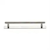 PL4410 160-PNF Heritage Brass Cabinet Pull Step Design with Plate 160mm ctc Polished Nickel Finish