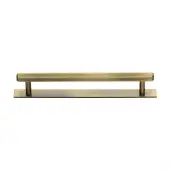 PL4422 160-AT Heritage Brass Cabinet Pull Hexagonal Design with Plate 160mm ctc Antique Brass Finish