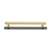 PL4422 160-BSB Heritage Brass Cabinet Pull Hexagonal Design with Plate 160mm ctc Matt Bronze/Satin Brass Finish