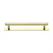 PL4422 160-PB Heritage Brass Cabinet Pull Hexagonal Design with Plate 160mm ctc Polished Brass Finish