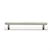 PL4422 160-PNF Heritage Brass Cabinet Pull Hexagonal Design with Plate 160mm ctc Polished Nickel Finish