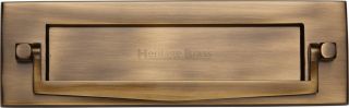 V830-AT Heritage Brass Postal Knocker Antique Brass Finish