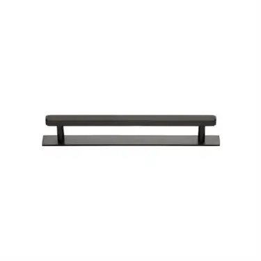 Click Here To Enlarge This Photo Of PL4422 96-MB Heritage Brass Cabinet Pull Hexagonal Design with Plate 96mm ctc Matt Bronze Finish