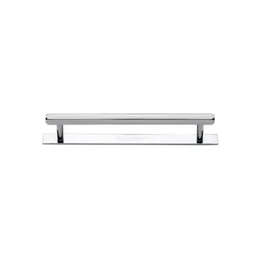 Click Here To Enlarge This Photo Of PL4422 96-PC Heritage Brass Cabinet Pull Hexagonal Design with Plate 96mm ctc Polished Chrome Finish