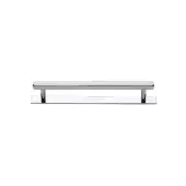 PL4422 96-PC Heritage Brass Cabinet Pull Hexagonal Design with Plate 96mm ctc Polished Chrome Finish
