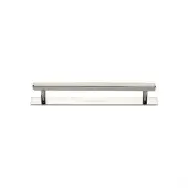 PL4422 96-PNF Heritage Brass Cabinet Pull Hexagonal Design with Plate 96mm ctc Polished Nickel Finish