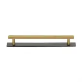 PL4458 160-BSB Heritage Brass Cabinet Pull Knurled Design with Plate 160mm ctc Matt Bronze/Satin Brass Finish