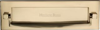 V830-PB Heritage Brass Postal Knocker Polished Brass Finish