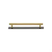 PL4458 96-BSB Heritage Brass Cabinet Pull Knurled Design with Plate 96mm ctc Matt Bronze/Satin Brass Finish